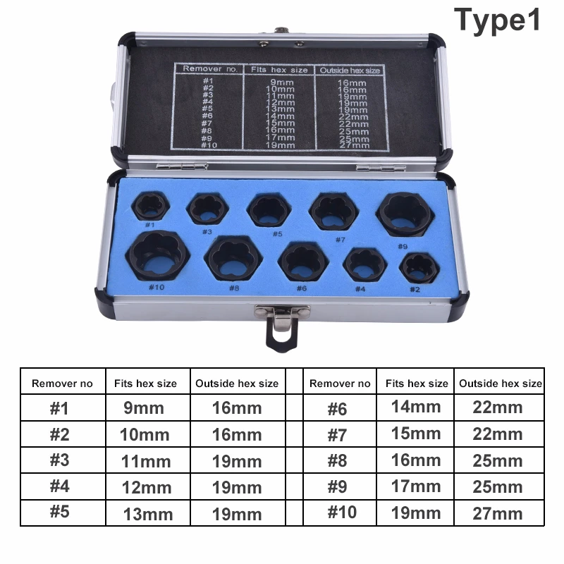 NS изменить 10 шт. удаление гаек инструмент поврежденные гайка устройство для