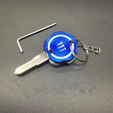 blue Креативные ключи крышка ключ из алюминиевого сплава embryo Мотоцикл Ключ голова украшение автомобиля Мотоцикл модификация Запчасти Аксессуары - Цвет: blue