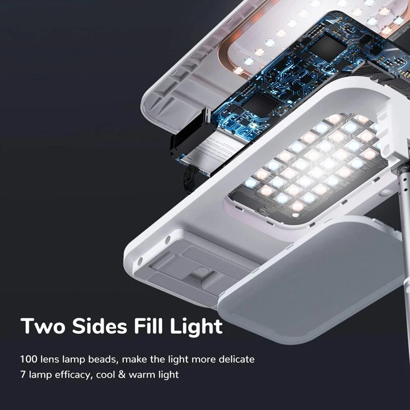 

Foldable Selfie Light, Rechargeable Stand with Phone Holder and Remote Control , for Live Streaming and Photography