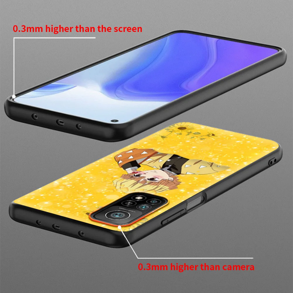 black soft cover for xiaomi mi poco x3 nfc 10t pro m3 11 note 10 lite 9 9t f3 a2 f1 silicone phone case japan anime demon slayer free global shipping