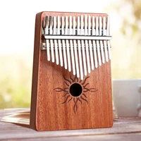 scoutdoor 17 keys kalimba thumb piano made by single board high quality wood mahogany body musical instrument
