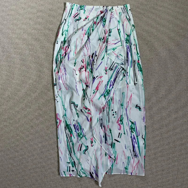 Женская рубашка белая шелковая Свободная с круглым вырезом женская