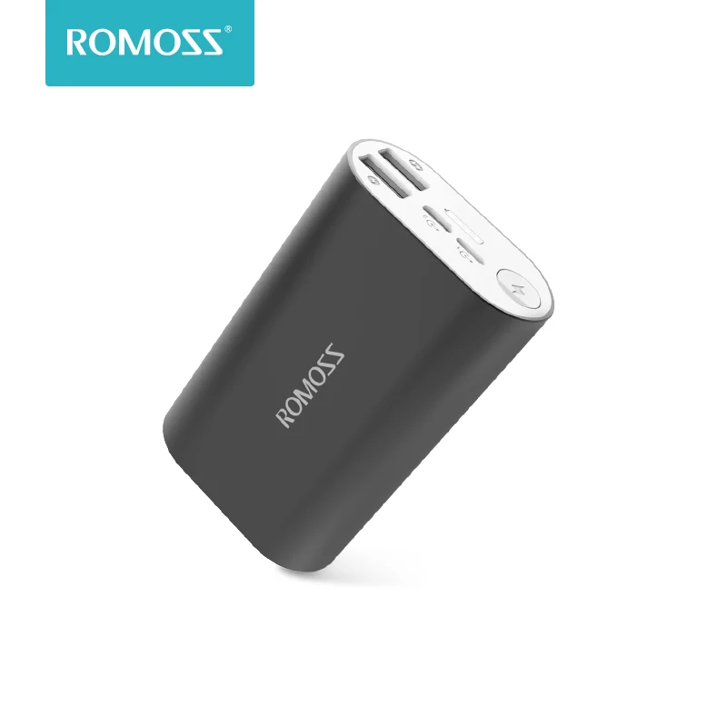 ROMOSS ACE A10 10000 мАч Внешний аккумулятор с двумя usb-выходами, внешний аккумулятор из алюминиевого сплава для iPhone 7 7 plus, планшетов, смартфонов