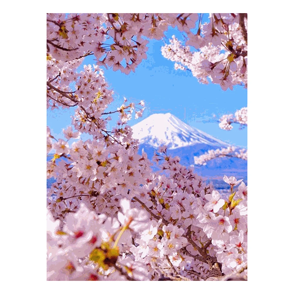 

Vesteen 5D Diamond Painting Cherry Blossom Sakura Full Drill Embroidery Picture Delivers DIY Art Crafts Home Decor Gift 30x40cm