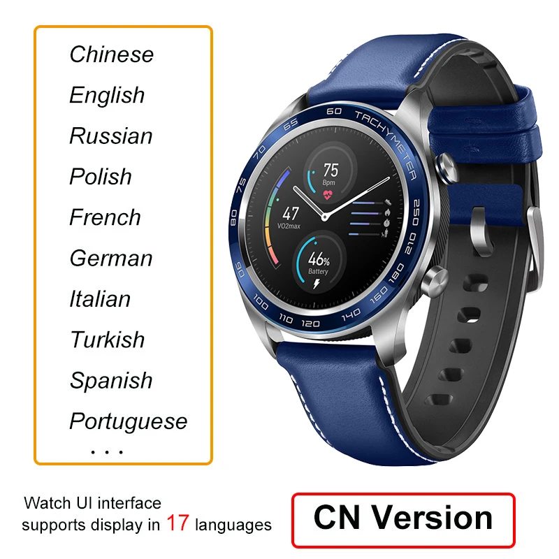 Blue Honor Watch Magic Смарт-часы мониторинг сердечного ритма сна давление водонепроницаемые носимые устройства шагомер - Цвет: Blue