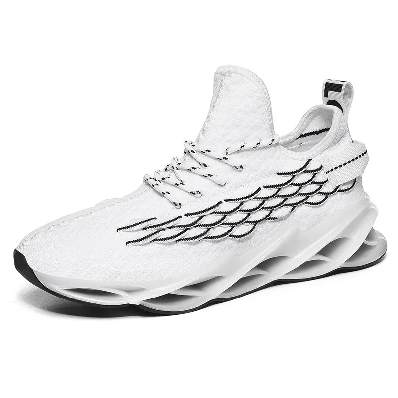 Новая спортивная обувь для мужчин; дышащие кроссовки zapatillas hombre; спортивные кроссовки для прогулок; размеры 39-46; мужские кроссовки - Цвет: G109 White Black