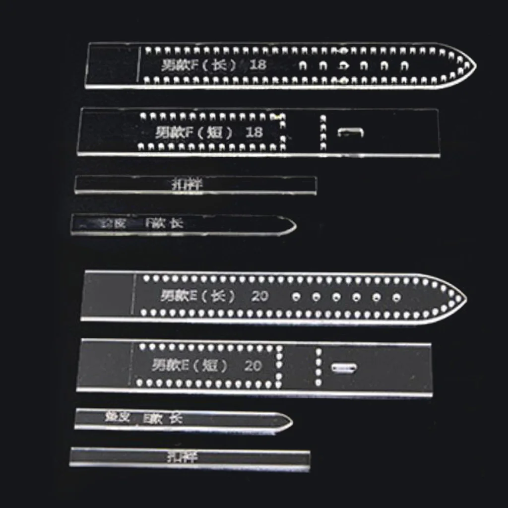 4pcs/Set 18mm/20mm DIY Leather Craft Acrylic Watch Strap Band Stencils Templates | Leathercraft Accessories