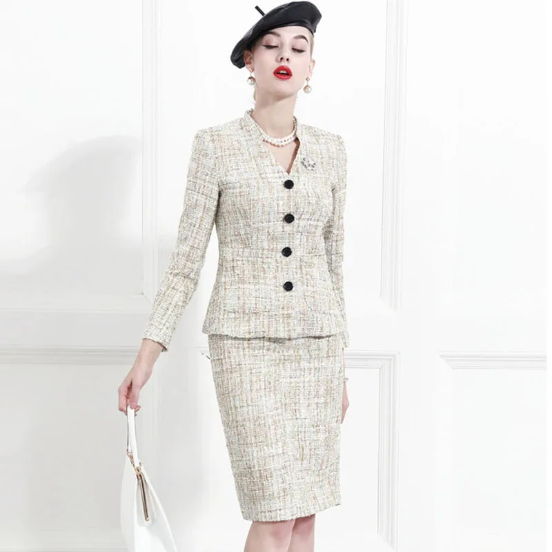 

Early Autumn 2021 New Professional Fashion Small Fragrance Temperament Two Piece One Breasted Suit