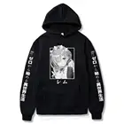 Свитшот с надписью Re:Zero с нуля в Новом мире, аниме Рисунок Харадзюку, аниме Rem Ram, пуловеры, Толстовка Оверсайз с длинным рукавом