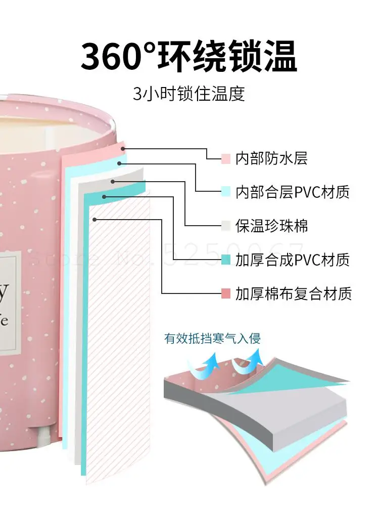 Бочка для ванны складная бочка взрослых домашняя ванна уплотненная всего тела