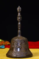 8 tibet buddhism old bronze three sided mahakala statue old rattle bells buddhist instruments ward off evil spirits exorcism