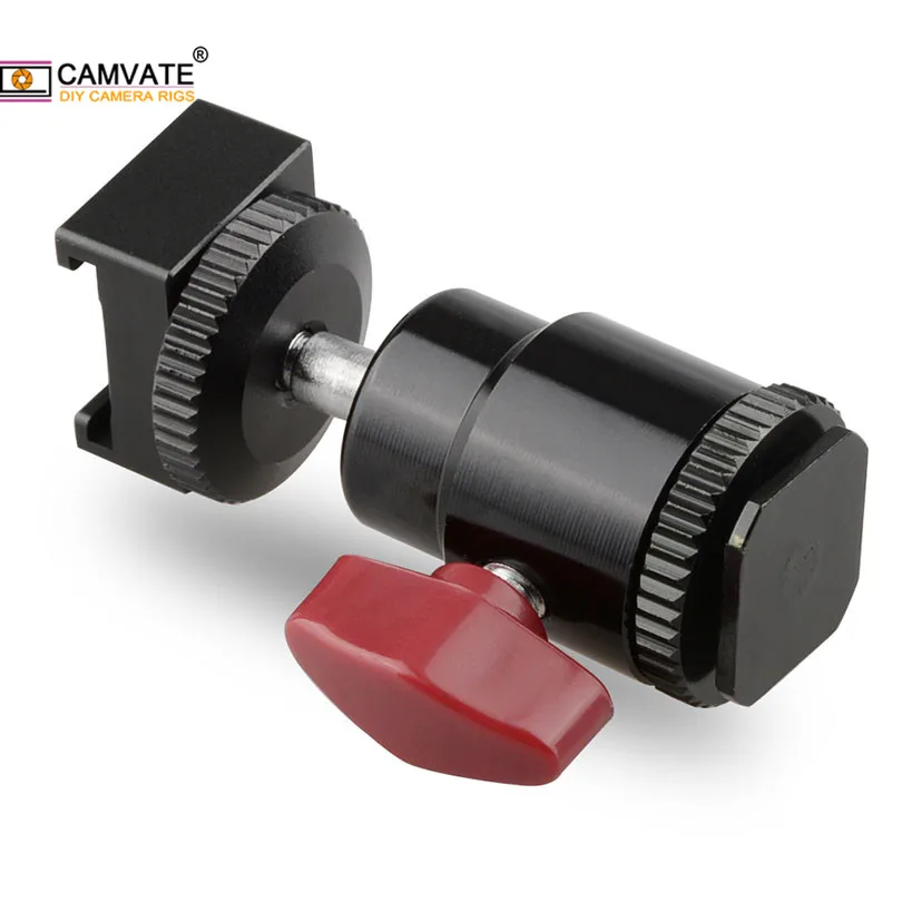 CAMVATE 90 ° вертикальная Артикуляция Горячий башмак с мини шаровой головкой для