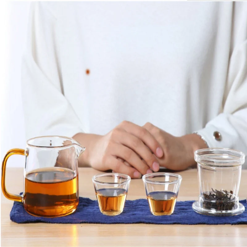 SENDIAN устойчивый к высоким температурам стеклянный чайный набор портативный