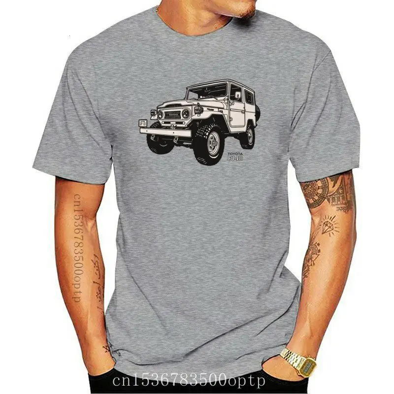 

Brand T-Shirt Men 2021 Fashion Japan Car FJ40 Land Cruiser Graphic Printed on Men's T-shirt Print Tees Short Sleeve O-Neck