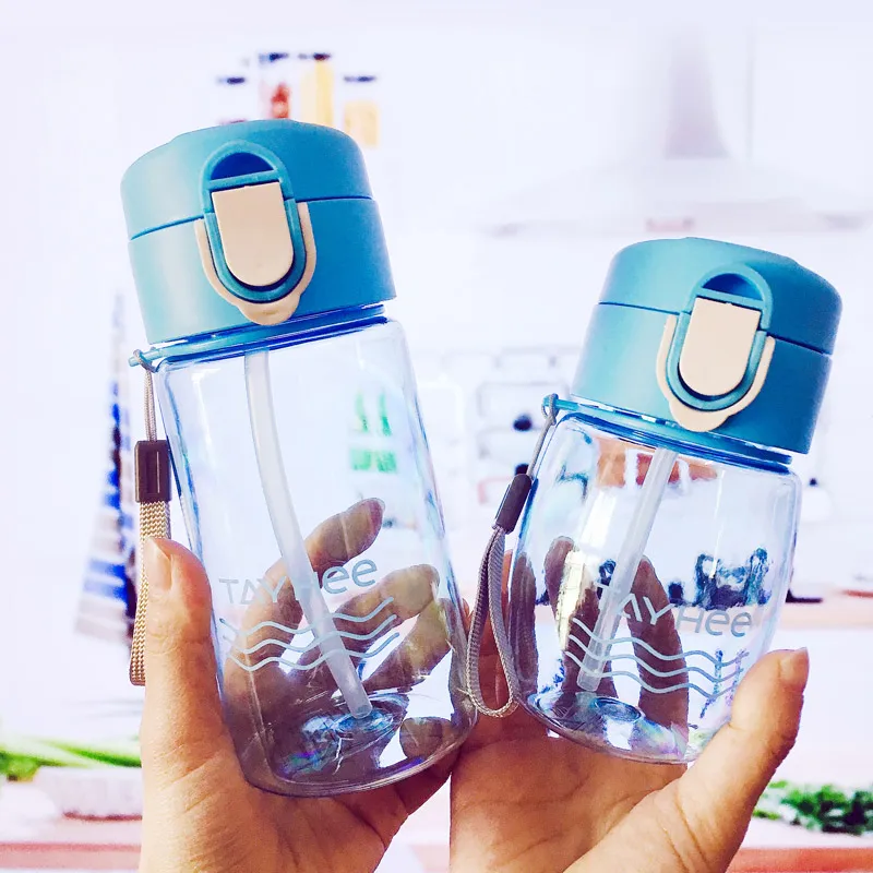 330/420 мл детская портативная для кормления Бутылка питьевой воды с соломинкой |