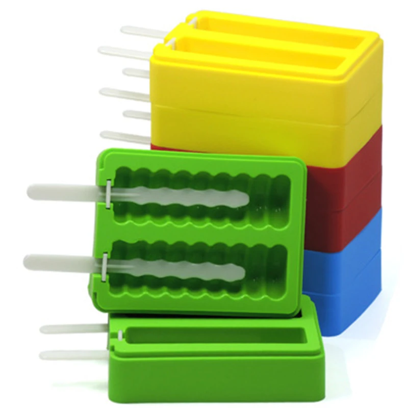 

Hand Silicone Ice Cream Molds Round Lolly Popsicle Mold Children Gift Ice Stick Making Tray Rectangle Icing Moulds
