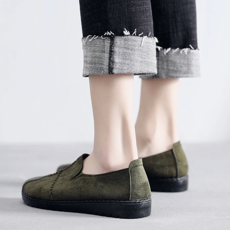 Женская летняя обувь на плоской подошве Повседневная без застежки Удобная