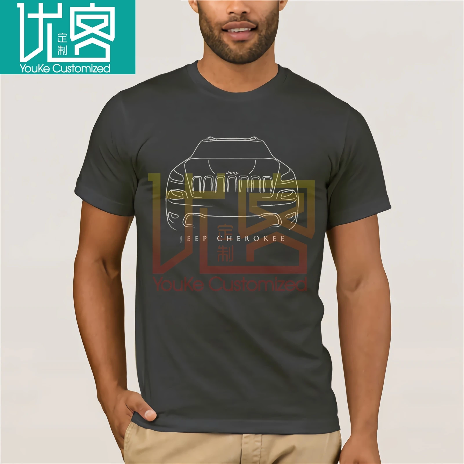 Jeeps Cherokee Kl - Stencil T-Shirt | Мужская одежда