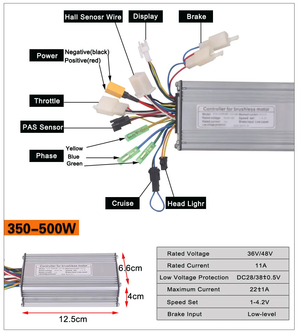 Упитанный электровелик электрических кургана колеса 48V 500W снег двухколесного велосипеда 36V 350W комплект для переоборудования электрического велосипеда 4,0 колеса, фара для электровелосипеда в комплект MXUS XF15-Fat мотор для центрального движения