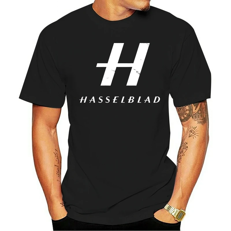 2021 Модные 100% хлопковые футболки с круглым вырезом и Hasselblad специалистов Cam логотип