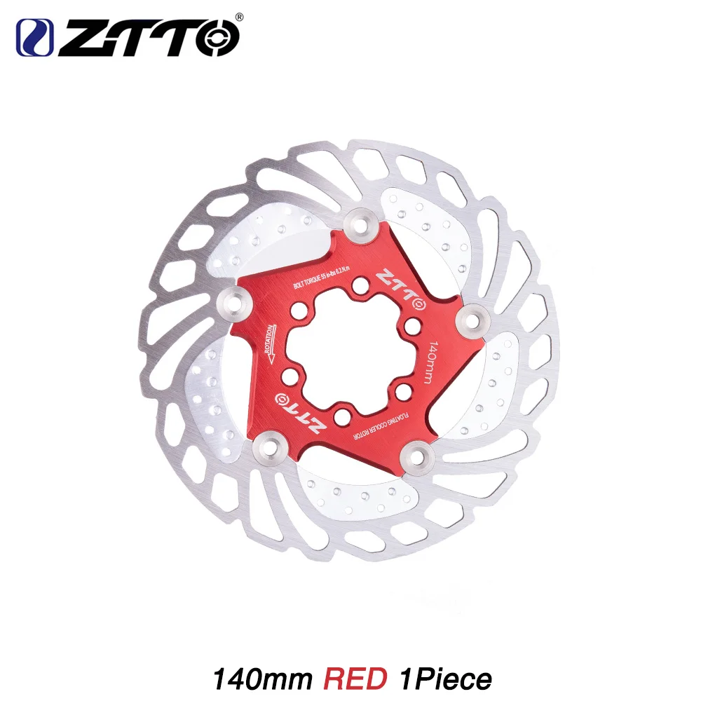 Cooling 140mm Red ZTTO велосипедные тормоза охлаждения диск плавающий лед ротора катушки, обеспечивающий отсутствие вибрации при MTB гравия дорожный велосипед 203 мм 180 мм 160 мм 140 мм остыть ротора vs RT99 RT86 - Цвет: Cooling 140mm Red