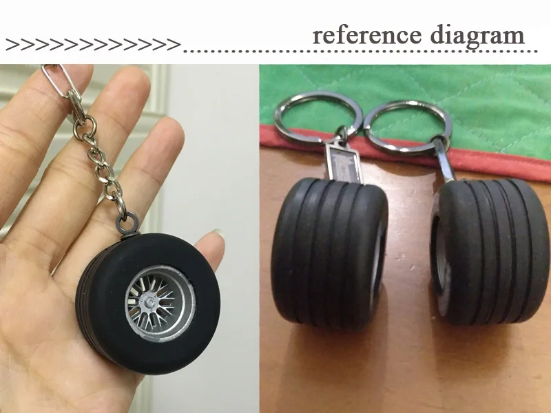 Автомобильный 2 см толстый резиновый брелок для ключей колес турбо автомобильный