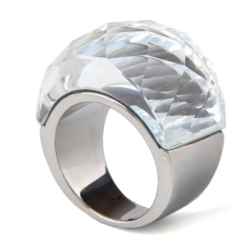 Женское кольцо с камнем ed 5 цветов опционально черное красное звездное