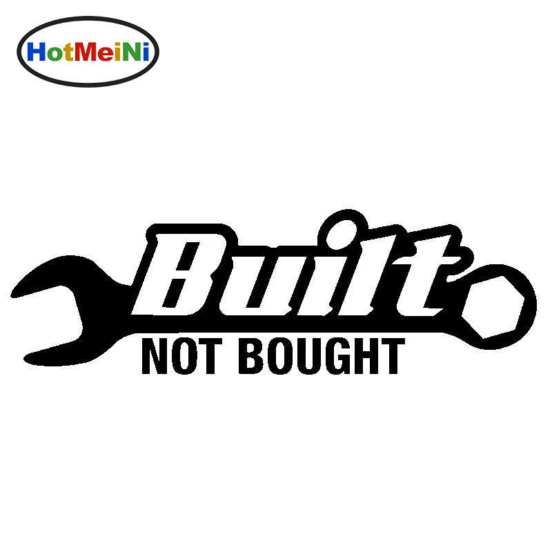 HotMeiNi 20,4x6,4 cm built Not bought V2 Автомобильная наклейка JDM Racing Drift Hoonigan Stance illest Turbo черный/серебристый