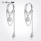 Женские серьги-подвески из серебра 2022 пробы с фианитами