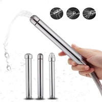 unisex vaginal anal cleaner enema shower water nozzle 3 plug head colonic douche system cleaner tool anal sex toys anal plug