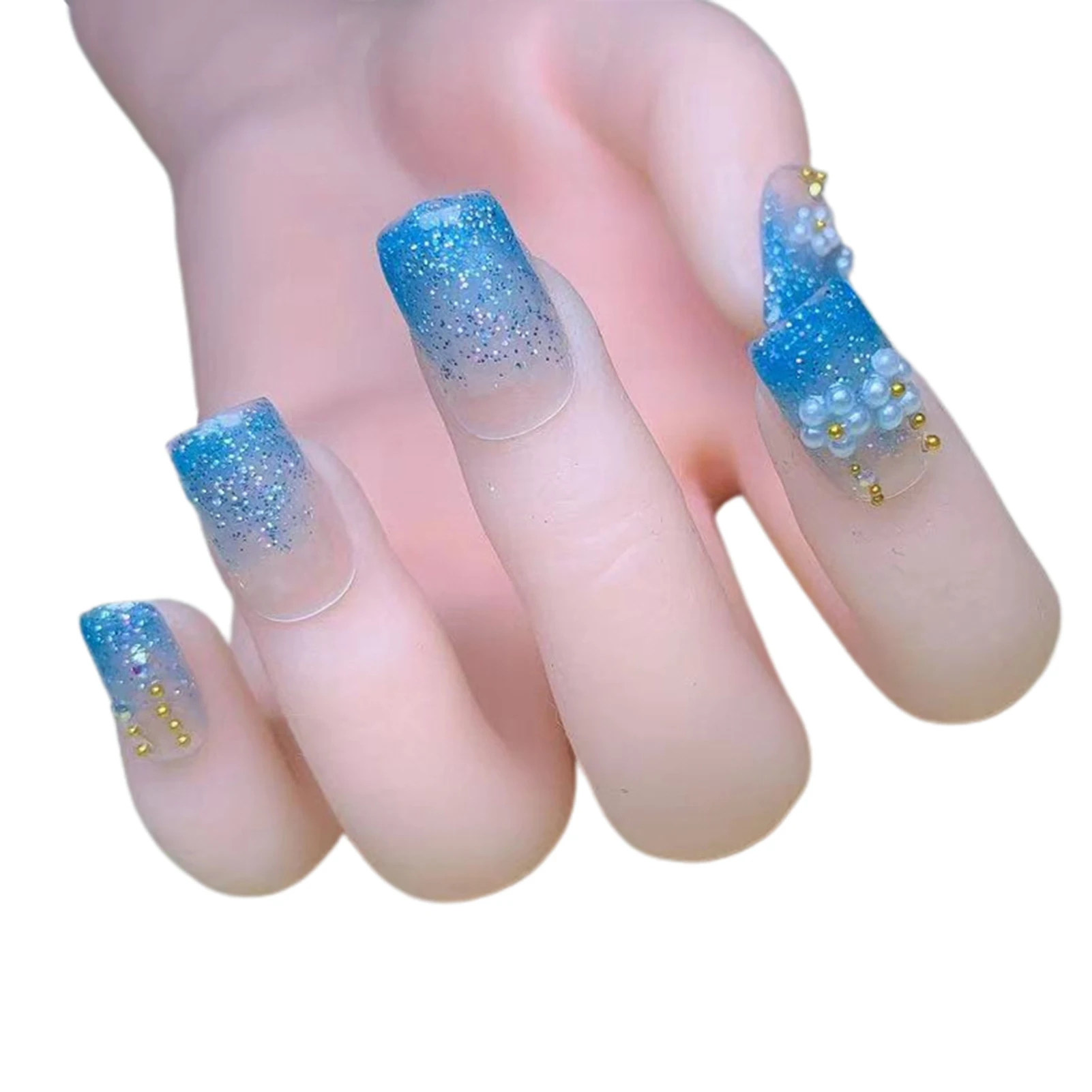 

24pcs Fashion Manicure Patch False Nails Save Time Wearable Nail Patch with Glue can CSV