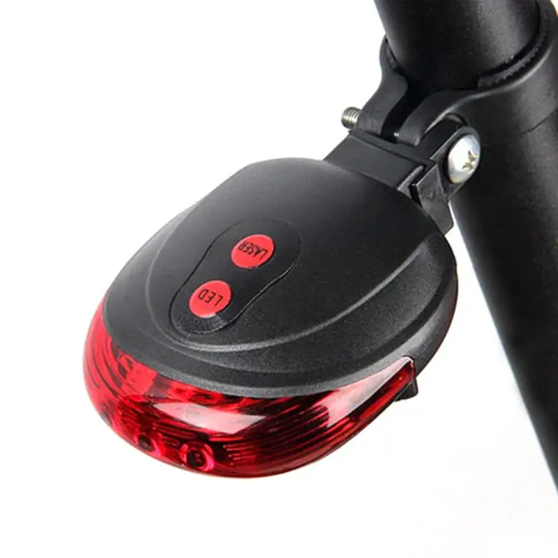 

Signal For Bicycle Lights Flashing Safety Warning Cycling Taillights Bike 5 LED 2 Laser Waterproof Bicycle Accessories Lamp