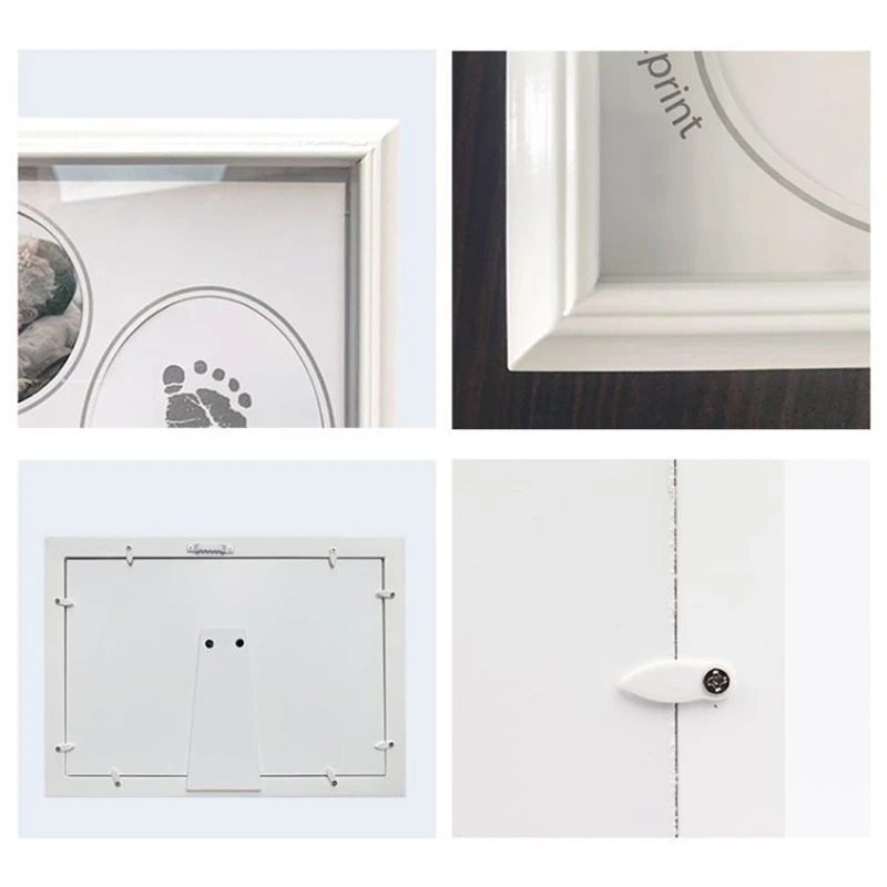 

Newborn Handprint Footprint Ornaments 12 Months Photo Frame Baby Birthday Gifts