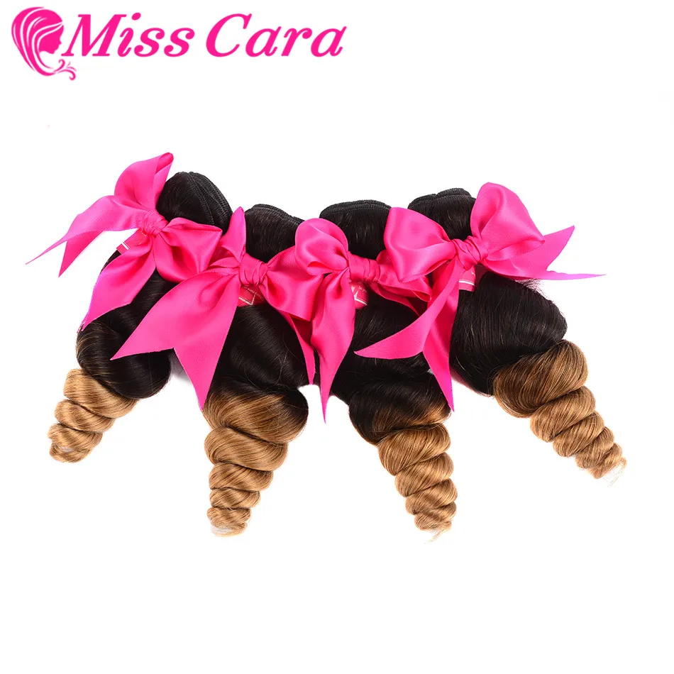 Peruvian Loose Wave 3 Bundles T1B/27 Ombre Hair 2 Tone Color 100% Human Miss Cara Remy Weaves | Шиньоны и парики