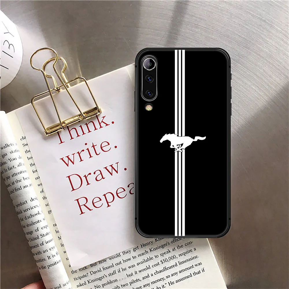 

Car Ford Mustang GT Phone Case Cover For Xiaomi Mi Note A2 A3 8 9 3 9 9T 10 Max Pro Lite Ultra Black Cell3DBlack EtuiPainting