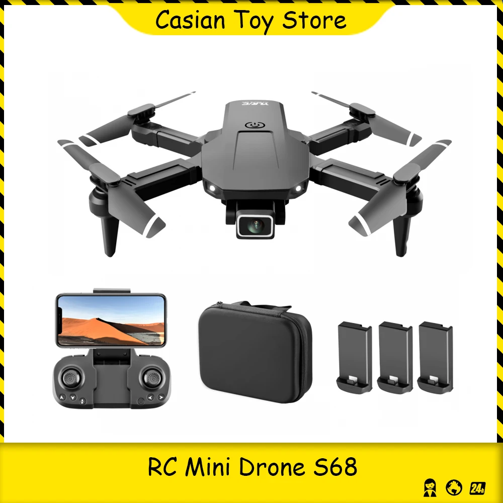 

S68 Mini Drone 4K with Dual Camera Hd Rc Quadcopter Helicopter Remote Control Fpv Wifi Dron Drones Altitude Hold Rc Plane Toys