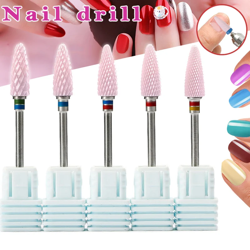 

2021 Ceramic Nail Art Grinding Drill Bit Electric Manicure Mill Tip for Home Professional EY669