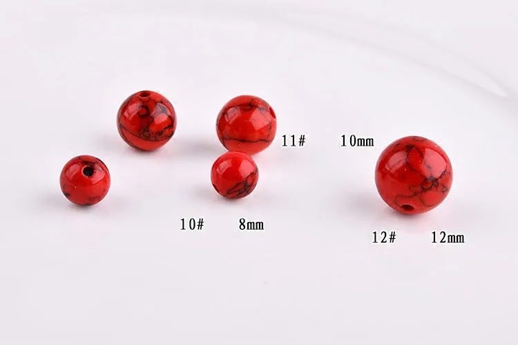 Синтетический Белый Бирюзовый полуотделанный мраморный дисперсионный бисер DIY