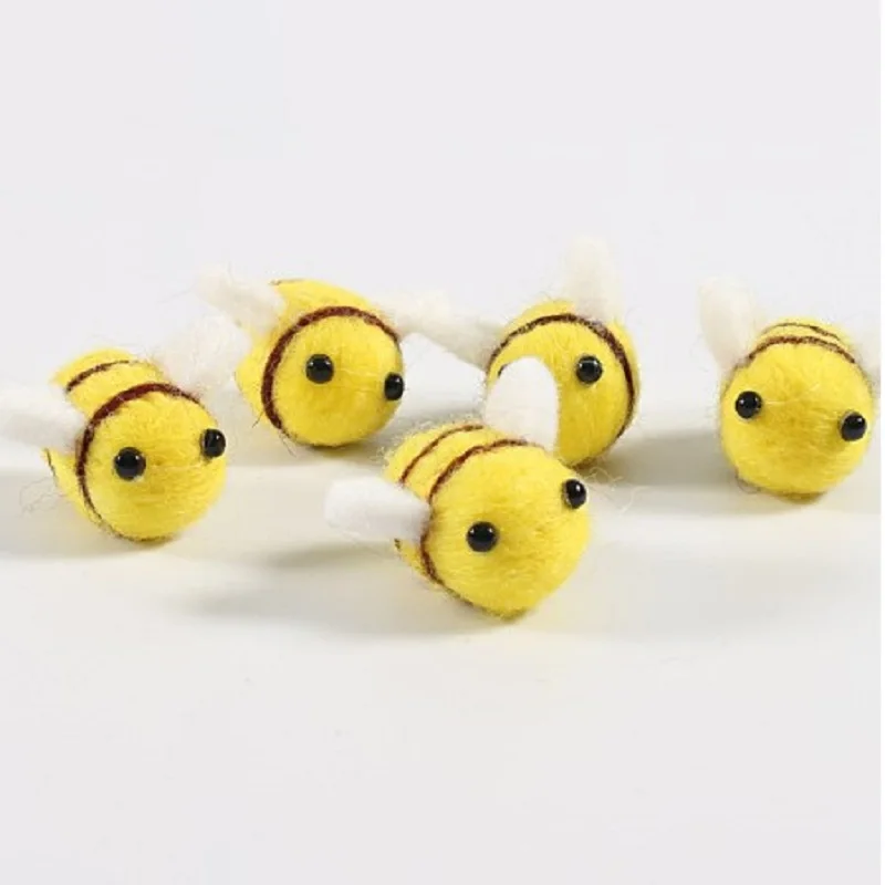 Новинка 5 шт. сделай сам шерсть войлок ручная работа животные милая пчела