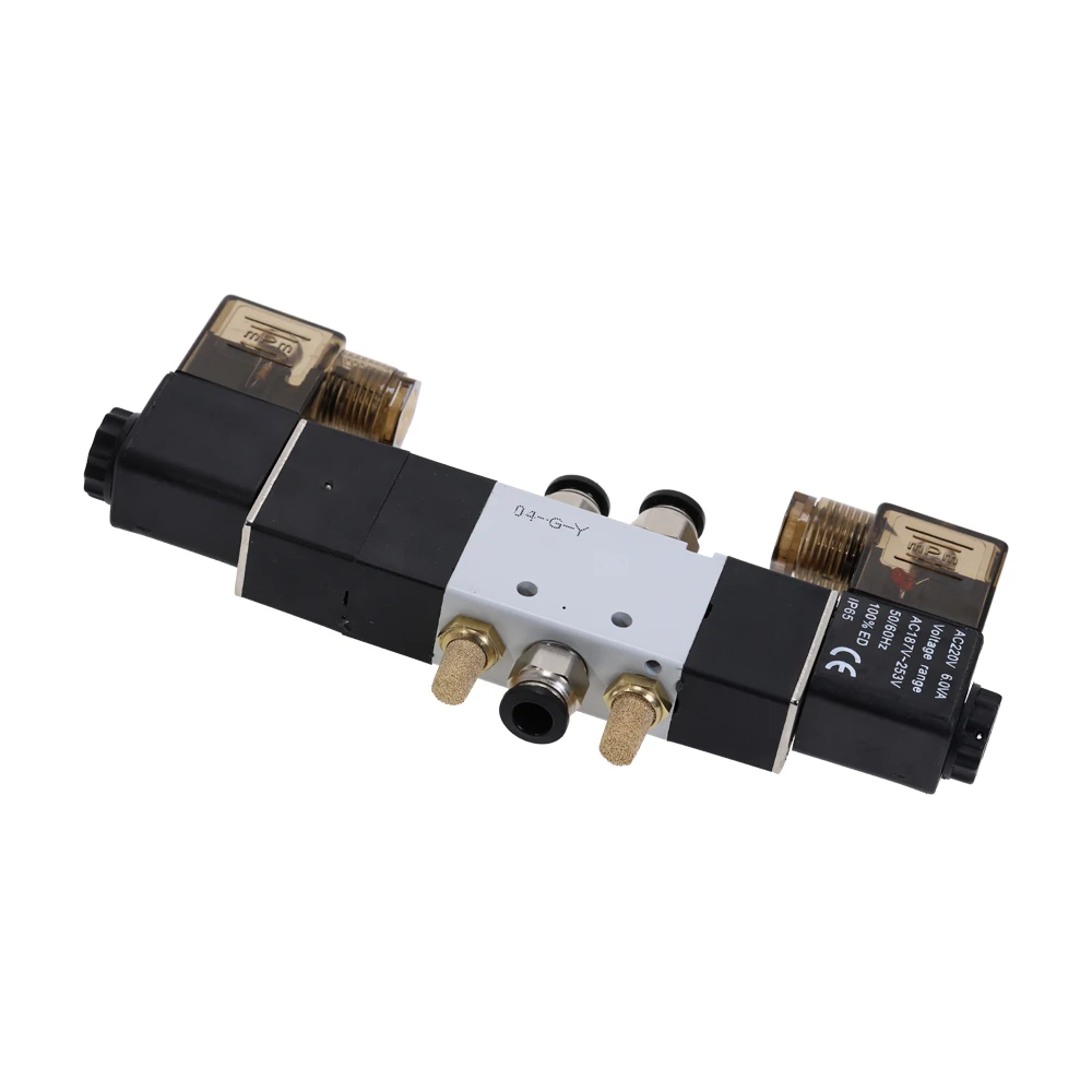 AIRTAC Пневматический электромагнитный клапан 5 Way 3 позиции 1/4 &quot4V230C 08 DC12V DC24V AC110V AC220V