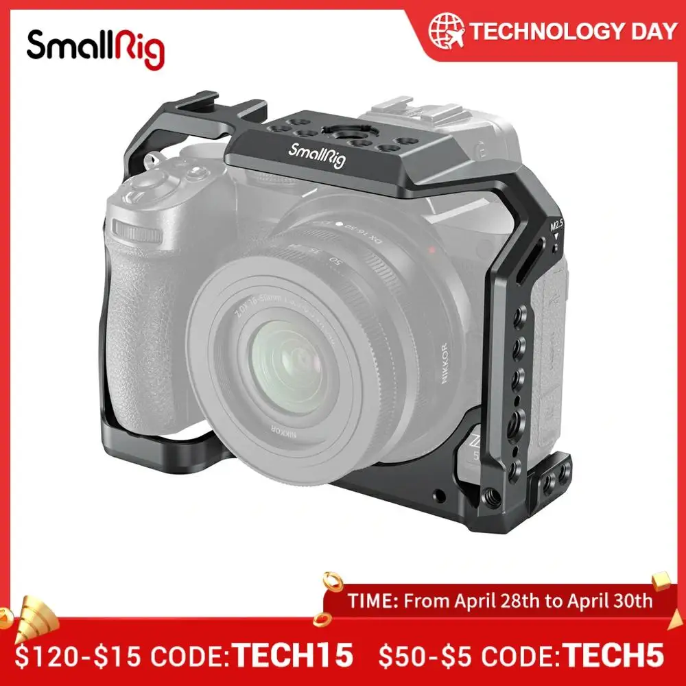 SmallRig Dslr камера клетка для Nikon Z5/Z6/Z7 с холодным башмаком и натовской рельсовой