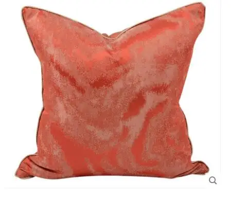 Modern neo-classical orange-red pillowcase soft upholstered sofa pillowcase