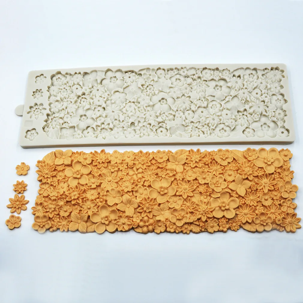 Цветок сливы хризантемы четырехлепестковый цветок помадка торт Силиконовая