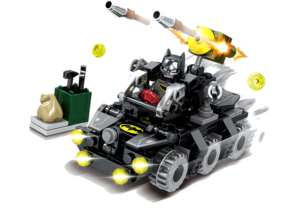 

201Pcs Bat Movie Mech Building Blocks Bricks Man Mini Model Kids Christmas Gifts Children Block Toys Technical Heroes Series