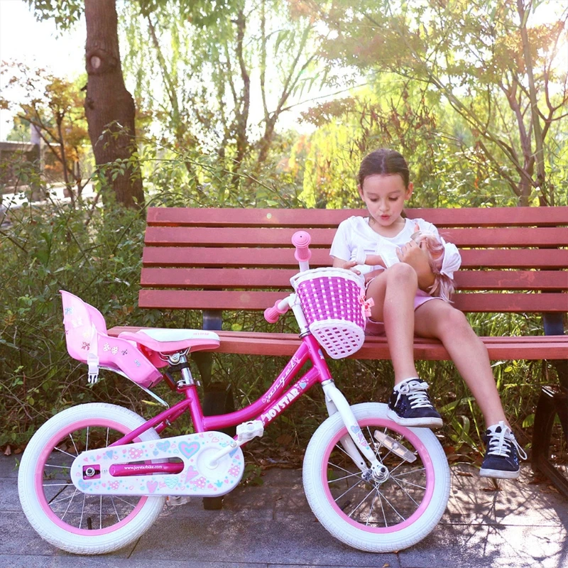 Doll Collection Bike Seat Carrier Baby Dolls Girl Bicycle Scooters Seat Accessories for Dolls Carrying with DIY Sticker P31B