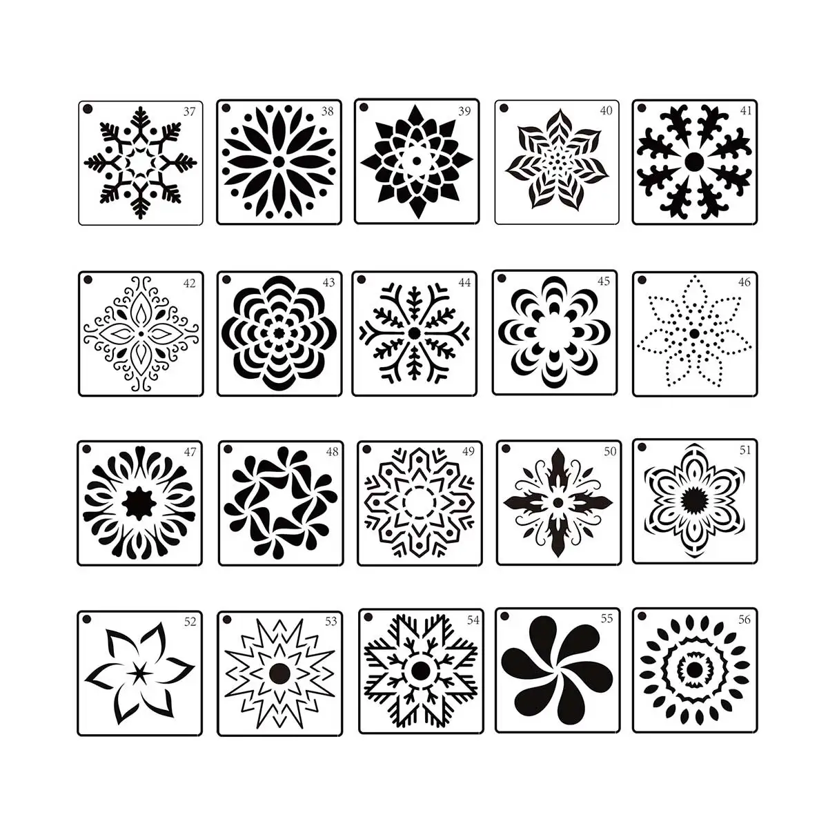 Мандала трафареты для картин многоразовые небольшие шаблоны с точками мандалы