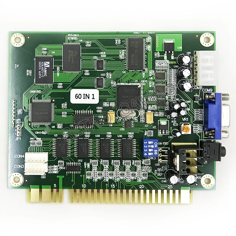 

Классическая игра 60 в 1 PCB для коктейльной аркадной машины или вверх правой MS Pacman игровой автомат с 28PIN Jamma wire