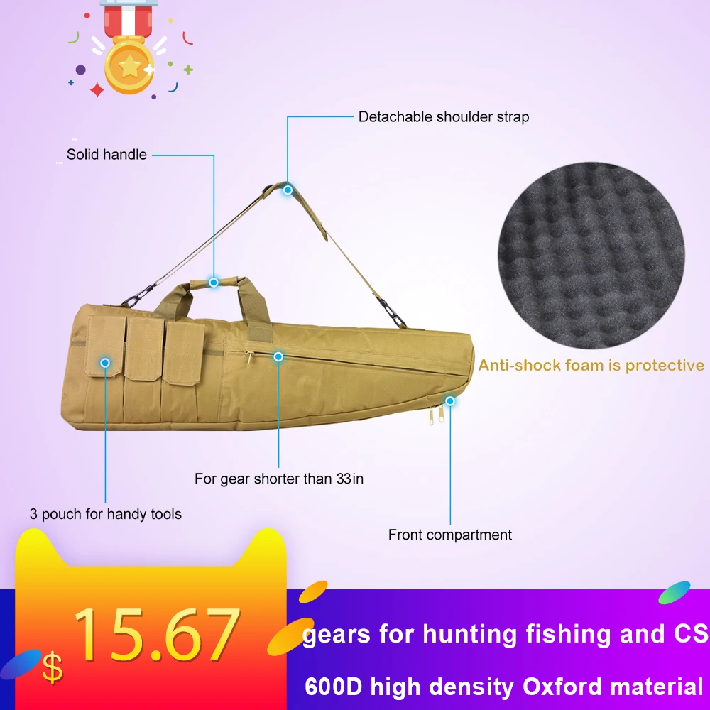 Чехол для снайперской винтовки охотничий армейский из пеноматериала|Сумки