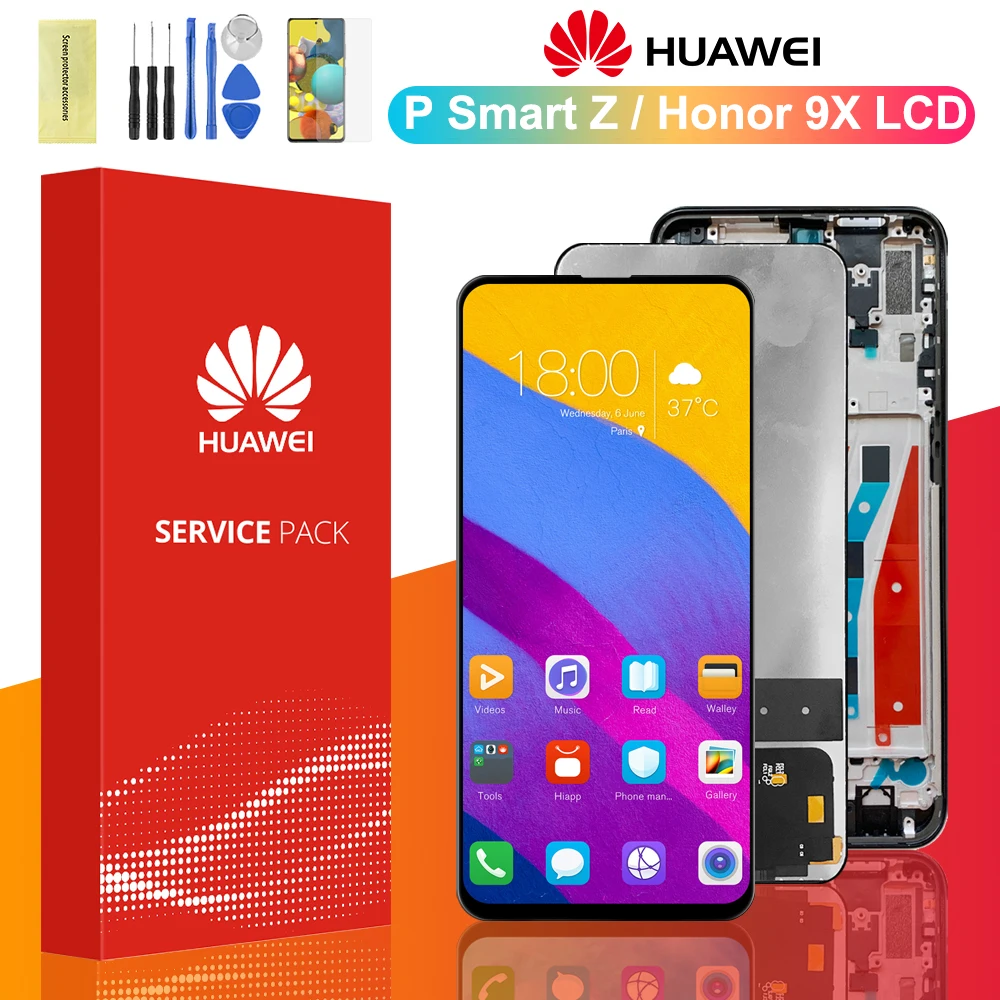 Оригинальный дисплей 6 59 дюйма для Huawei Y9 Prime 2019 / P Smart Z ЖК-дисплей Honor 9X (глобальная