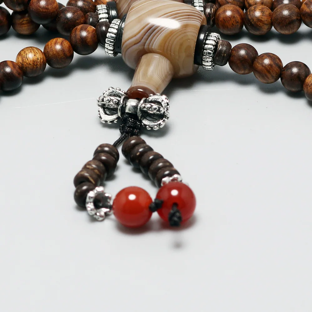 Браслет из натурального розового дерева с бусинами для женщин и мужчин браслет 108